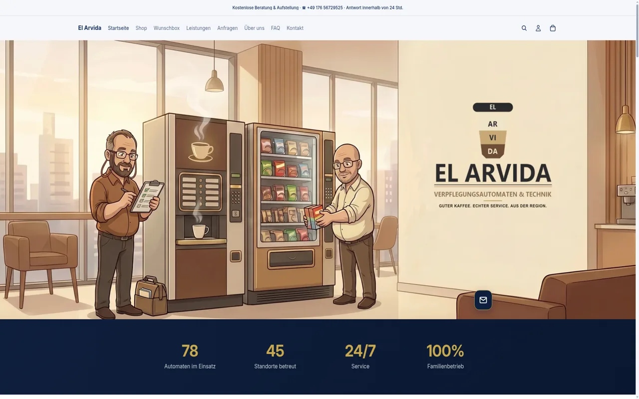 Webseite El Arvida & Co. GbR